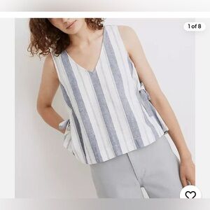 Madewell Linen Side Tie Tank - M